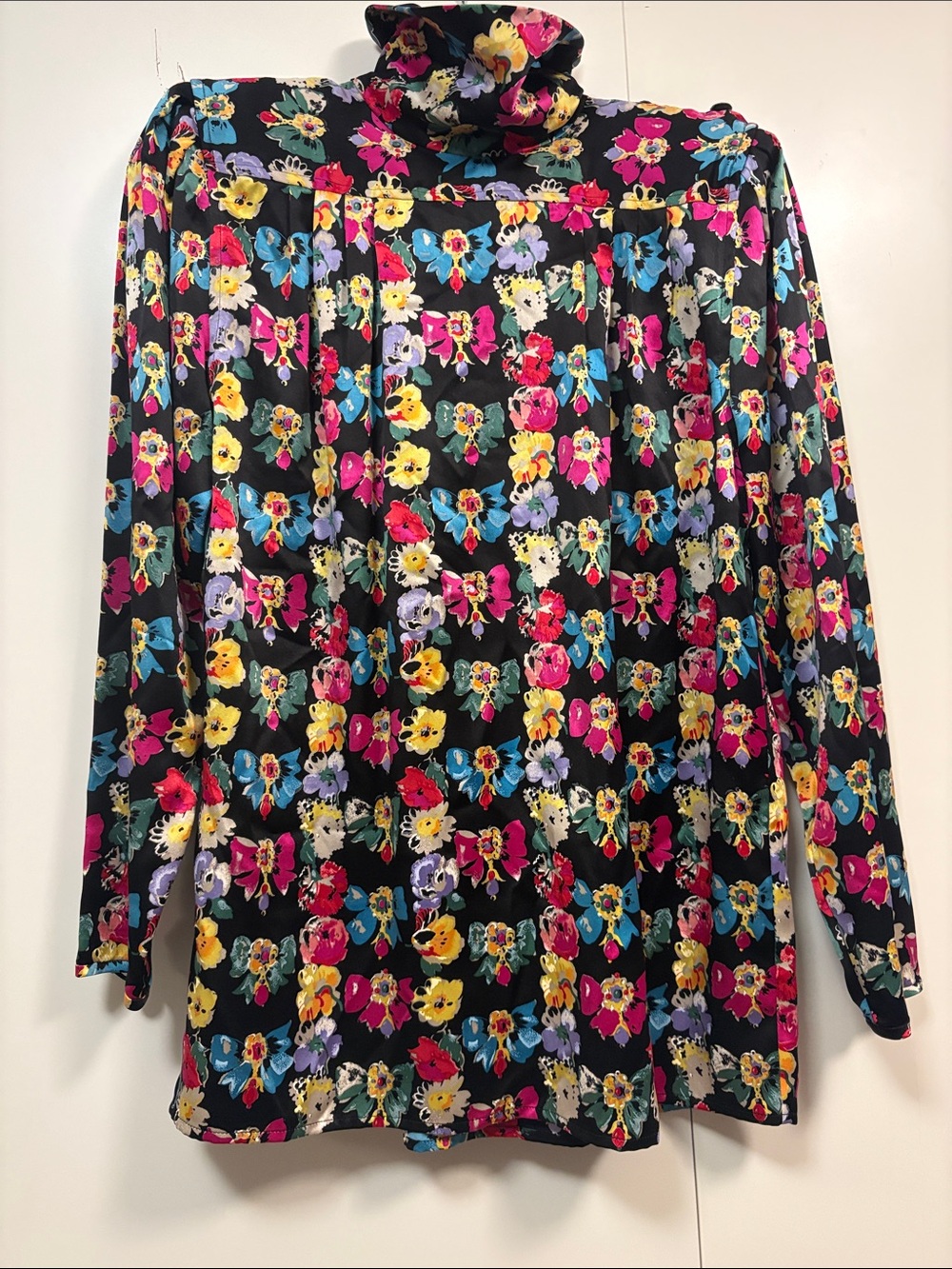 Vintage Ungaro silk floral blouse M